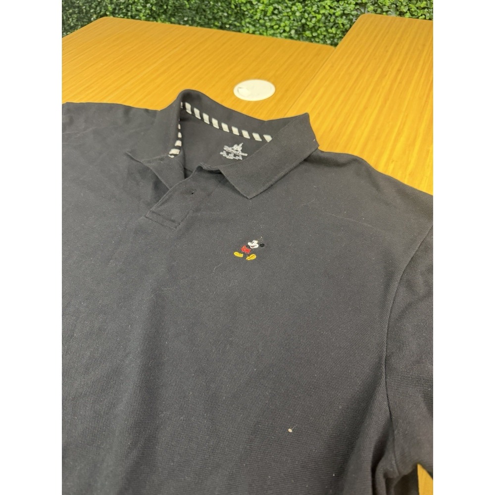 Disney Parks Authentic Original XXL Polo Shirt Black Embroidered Mickey Mouse